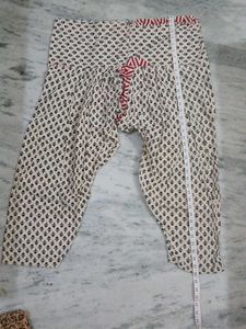 Orange Floral Print stitched Salwar pant 2 nos