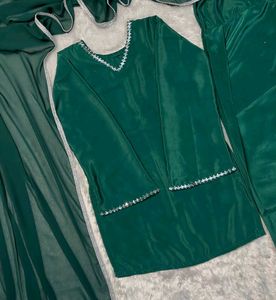 green colour very beautiful dress