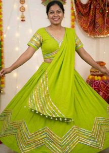 Beautiful Lime Green Lehenga Choli Set