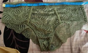 New Olive Green sheet Lace Panty (Size L)