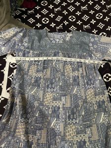 Patterned Blue Dress