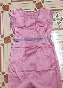 Pink Satin Party Dress