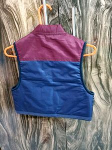 Kids' Padded Vest - Blue &amp; Burgundy