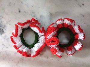 Handmade Crochet Scrunchies | Set of 4