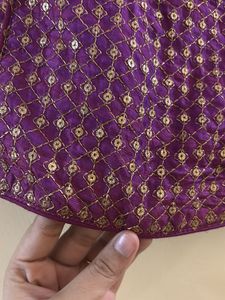 sequinned purple top