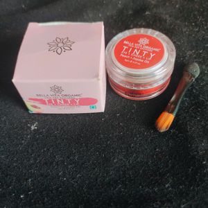 Bella Vita Organic Eye-Cheek-Lip Tint( Peach) with brush