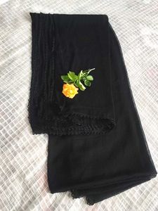 Elegant Black Dupatta 🧡