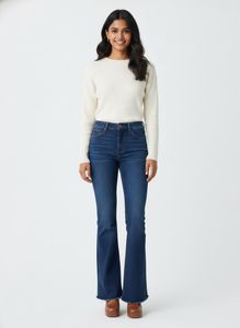 Raw Hem Bootcut Denim.