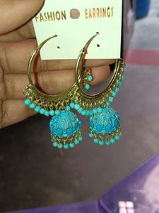 Jhumki Earrings &amp;Stude 50rupee piece