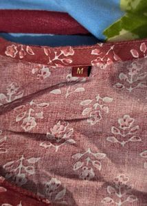 Maroon Floral Print Kurta Set