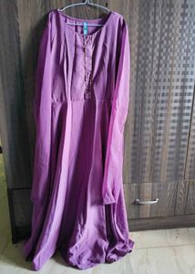 Elegant Purple Kurta with pant & dupatta