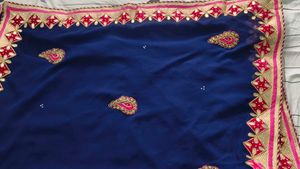 💠Y2K ROYAL BLUE GEORGETTE SAREE💙