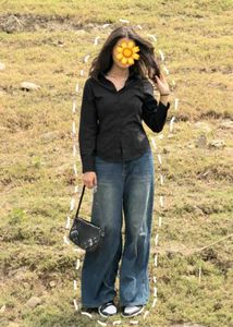 Wide Leg Denim Jeans