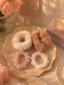 Fuzzy Pearl Hair Ties & Clutcher