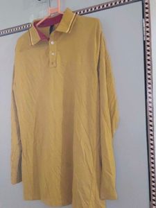 Mustard Yellow Long Sleeve Polo