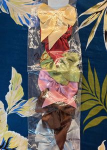 Iridescent Bow Hair Clips Set