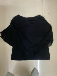 Elegant Black Georgette top