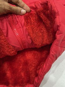 Red Sleeveless Puffer Vest