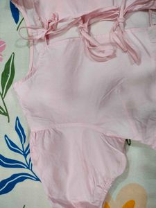 Savana Cute Pink Puff Sleeve Peplum Top