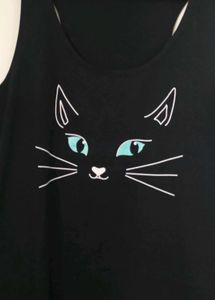 Cute Cat Face Tank Top