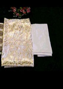 Elegant White & Gold Kurta Set