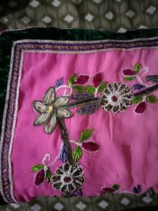 Embellished Pink Saree