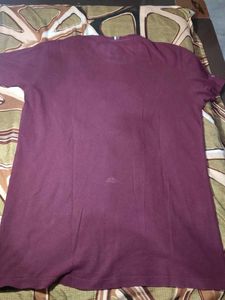Louis Philippe Men's Maroon T-Shirt