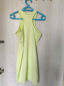 H&amp;M Yellow Green Bodycon Mini Dress
