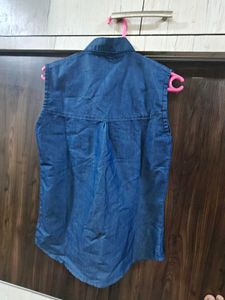 Classic Denim Sleeveless Top