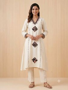 Unused mirror work kurta set