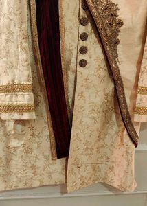 Tan Sherwani With Attached Dupatta