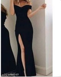 Elegant Off-Shoulder Black Maxi Dress