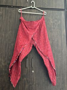 Vibrant Red Printed dhoti Salwar Pants