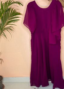 Gorgeous Embroidered Purple Gown