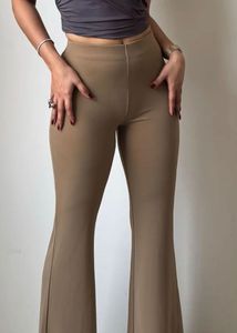 Stylish Beige Flared Pants