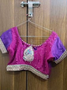 Exquisite Purple Embroidered Saree