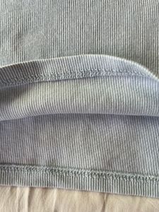Light Blue Cropped Polo Top