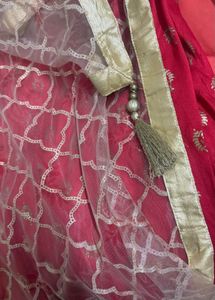 Sparkling Red Anarkali 🥰😍