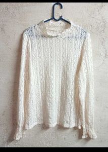Elegant White Lace Blouse