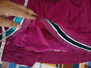 Embellished Magenta anarkali Kurta, bust 40 inches