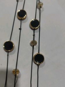 Elegant Black Layered Pendant Necklace
