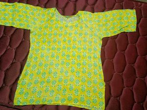lime green short kurti