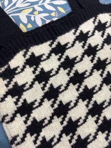 Houndstooth Knit Tank Top