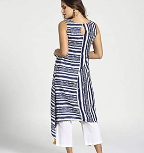 blue indigo kurta for women