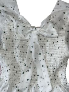 pinteresty korean Polka Dot Bow Top