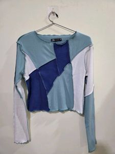 Patchwork Long Sleeve Top