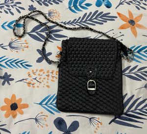 Black Woven New Crossbody Bag
