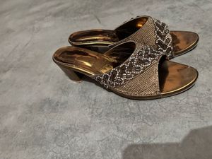 Golden Beaded sandle