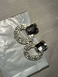 Sparkling Hoop Earrings with Gemstones