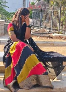 Dola Silk Vibrant Striped Saree